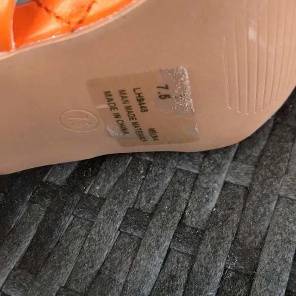 Cape Robbin (7.5) UEC orange/gold slide on sandal Rhinestone bling cute! - Picture 8 of 9